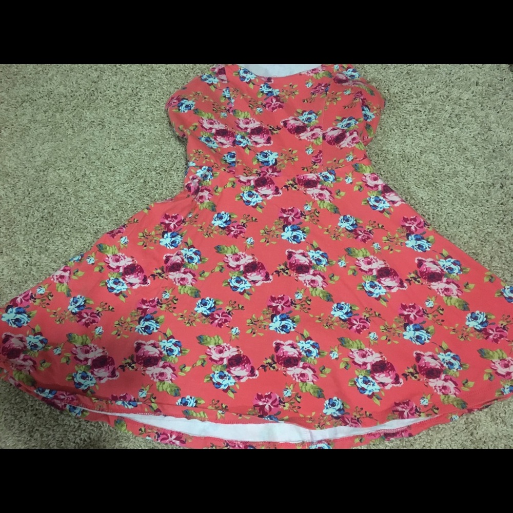 Pink Floral Charlotte Russe Cotton dress small